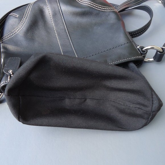 COACH Black Leather Small Crossbody Purse. - Picture 11 of 16